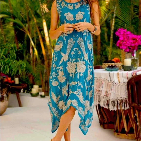 Tolani Trianta Embroidered Dress Size Large - Picture 1 of 9